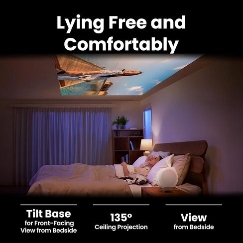 جهاز عرض السقف BenQ GV32 1080p، 500 ANSI Lumens LED، تلفزيون Google مع Netflix المرخص، HDR10 مع 95% Rec.709، دعم بنك الطاقة USB-C، WiFi وBluetooth، مكبر صوت عميق in Kuwait