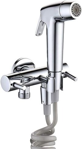Hand HeldSprayer for Toilet,Btoilet Angle ValveShower Sprayer Diaper Sprayer for Toilet Water Sprayer-Adjustable Pressure Control in Saudi Arabia
