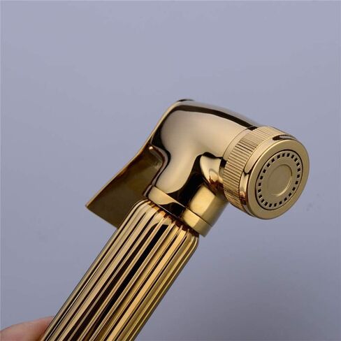 Sprayer KitSprayer for Toilet, Cloth Diaper Washer Set Gold Brass Wall Mounted Hand HeldSpray Kit with Shower Hose, Cold and Hot Water for Personal Hygiene in Saudi Arabia