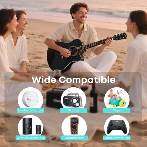 بطاريات ليثيوم POWEROWL 9V، بطارية 1200 مللي أمبير غير قابلة لإعادة الشحن 9 فولت لأجهزة إنذار الحريق للكشف عن الدخان - عبوتان in Kuwait