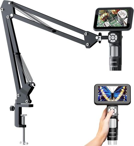 مجهر LM115 LCD الرقمي للعملة المعدنية للبالغين والأطفال ، 5 '' 'مكون من عملة USB المحمولة مع الشاشة ، مكافحة الهزيمة ، كاميرا مجهر محمولة 12 ميجابكسل مع 8 مصابيح LED ، عرض الكمبيوتر ، الحامل المعدني ، 1080p فيديو in Saudi Arabia