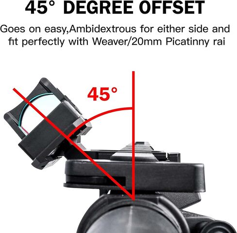 Lightweight Universal RMR Red Dot Sight 45-Degree Offset Optic Mount,RMR Picatinny Mount for T1 T2 H1 H2 RMR in Saudi Arabia