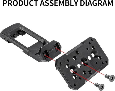 Lightweight Universal RMR Red Dot Sight 45-Degree Offset Optic Mount,RMR Picatinny Mount for T1 T2 H1 H2 RMR in Saudi Arabia
