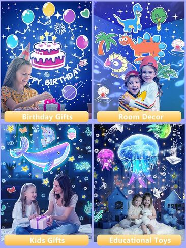 21 Sets of Films, Kids Night Light Projector, Projector Night Light for Kids Bedroom, Ceiling, Star Galaxy Light Lamp with 360° Rotation Dimmable for Girls, Birthday, Christmas, Nursery, Room Decor in Saudi Arabia