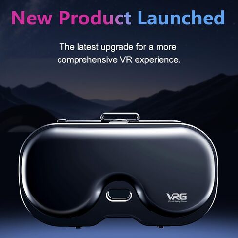 VR Headset for Phone with Controller,Adjustable 3D Glasses Compatible 5~7 inch,Anti-Blue Eyes Protected HD Lenses,for Mobile Games & Movies in Kuwait