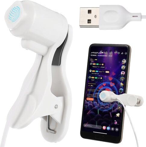 Sewroro USB Phone Clicker Automatic Screen Clicker Bracket for Phone Live Streaming Broadcast (أبيض) in Kuwait