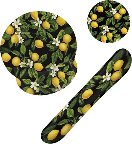 Misty Forest Mountain Mouse Pad with Wrist Rest Set, 3-in-1 Wrist Support Mousepad Set, Gaming Mat Pad with Anti-Skid Base,Ergonomic Memory Foam Mouse Pad Set for Women, Office, Typing, Gaming in Saudi Arabia