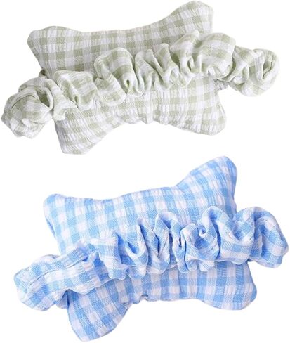 Checkered Cotton Mouse Wrist Rest Soft Bag Wraps 2-Pack, Adjustable Hand Wrist Bands for Mouse, Ergonomic Wrist Rest for Computer Keyboard, Office, Gaming (Purple & Pink) in Saudi Arabia