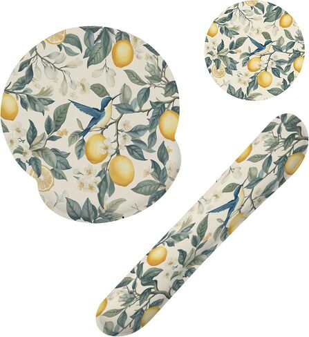 Misty Forest Mountain Mouse Pad with Wrist Rest Set, 3-in-1 Wrist Support Mousepad Set, Gaming Mat Pad with Anti-Skid Base,Ergonomic Memory Foam Mouse Pad Set for Women, Office, Typing, Gaming in Saudi Arabia