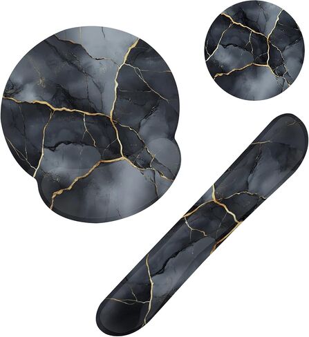 Misty Forest Mountain Mouse Pad with Wrist Rest Set, 3-in-1 Wrist Support Mousepad Set, Gaming Mat Pad with Anti-Skid Base,Ergonomic Memory Foam Mouse Pad Set for Women, Office, Typing, Gaming in Saudi Arabia