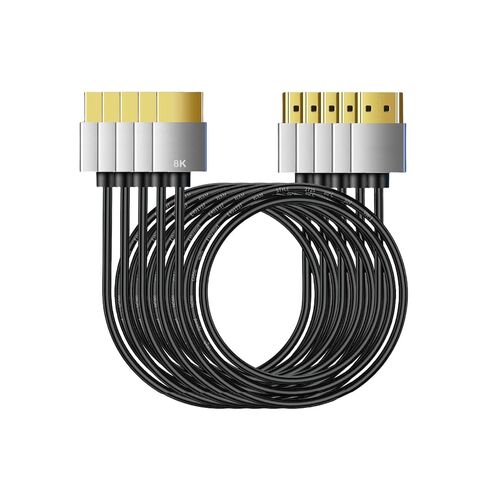 HDMI 2.1 Cable High Speed 48Gbps, Type A to A, Ultra Thin, Hyper Super Flexible Slim Cord, Diameter<3.6mm, eARC, for PS5, Xbox One, NS, GH5S, 8KUHD TV, Camera (AC-AA8K-0.5m, 10) in Saudi Arabia