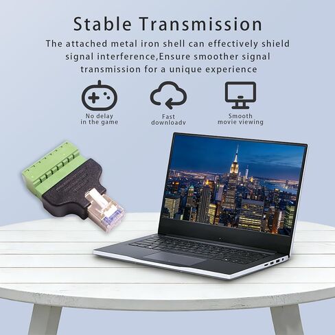 محول طرفي برغي RJ45 ذكر إلى 8 دبابيس (قطعتان)، لموسع إيثرنت Cat5 Cat6 Cat7 CCTV الإنترنت الرقمي، قابس ذكر RJ45 إلى موصل إيثرنت طرفي 8 دبابيس in Saudi Arabia