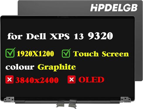 بديل لجهاز Dell XPS 13 Plus 9320 P151g 9PG51 09PG51 W1CGX 0W1CGX 7G0RW 0JV7H1 VNRJ0 ​​0VNRJ0 ​​JV7H1 YHWYD 4NJ7M 0J87XJ JNM7T 1920x1200 LCD تعمل باللمس محول الأرقام الجمعية (الجرافيت) in Saudi Arabia