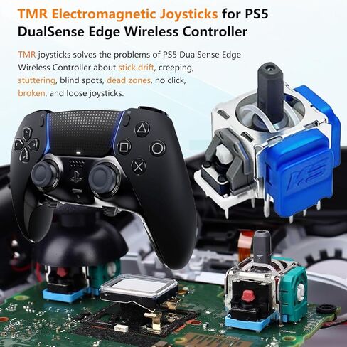 2-Pack TMR Joystick Replacement Kit for DualSense PS5 controller / PS5 Edge Controller, Upgrade Anti-Drift Analog Thumbstick,TMR Analog Thumb Joystick Repair Tool kit in Saudi Arabia