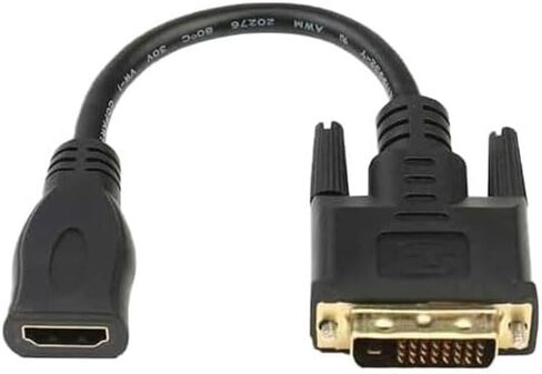 محول 1080P DVI إلى HDMI بديل، محول HDMI أنثى ثنائي الاتجاه إلى DVI-D (24+1) ذكر (أسود) in Kuwait