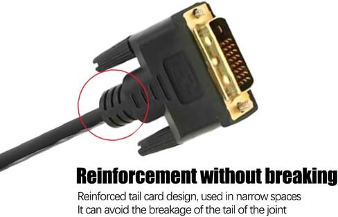 محول 1080P DVI إلى HDMI بديل، محول HDMI أنثى ثنائي الاتجاه إلى DVI-D (24+1) ذكر (أسود) in Kuwait