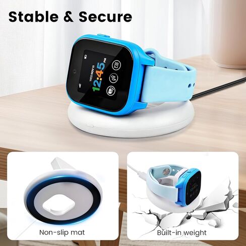 Foldable Charger Compatible with Gizmo Watch 3 2 1, Travel Spare Magnetic Charger Stand Dock with 3.12ft Type-C to Type-C Cable, White (Not for Gizmo Watch 3 Adventure) in Saudi Arabia