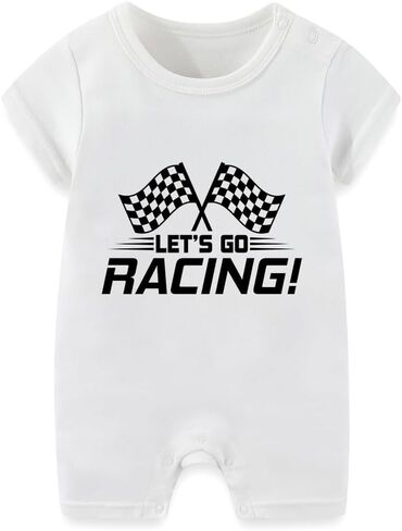 بدلة Let's Go Racing، ملابس مضحكة لسائقي سيارات السباق للأطفال، ملابس فخر الطفل، ملابس الرضع المحايدة للجنسين in Kuwait