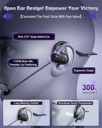 Pro Gaming USB Headset with Air Conduction Technology, Detachable Microphone, Black, LED Backlight, for PC Gaming in Saudi Arabia