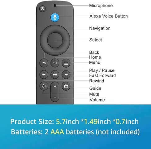 Replacement Voice Remote Control Compatible with Stick Smart TVs(1st / 2nd / 3rd Gen) in Saudi Arabia