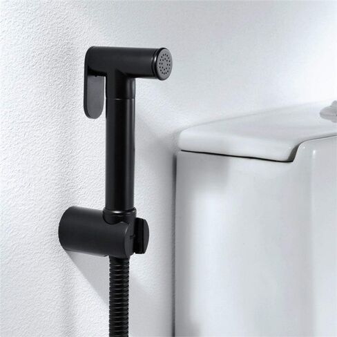 Black Women's Wash Faucet Set Full Pressure and Leakproof HandheldToilet Sprayer Kit | Hand Held Cloth Diaper Sprayer for Toilet | Easy to Install Bathroom Diaper in Saudi Arabia