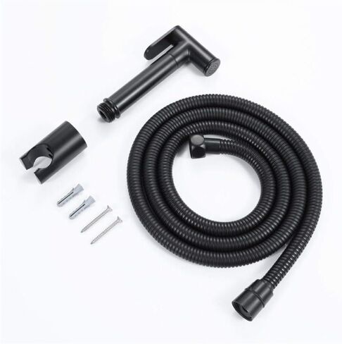 Black Women's Wash Faucet Set Full Pressure and Leakproof HandheldToilet Sprayer Kit | Hand Held Cloth Diaper Sprayer for Toilet | Easy to Install Bathroom Diaper in Saudi Arabia