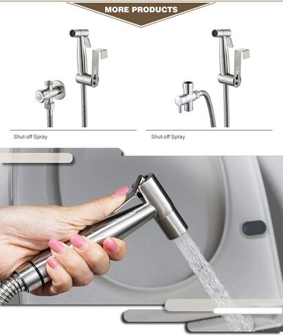 Hand HeldSprayer for Stainless Steel Wire Drawing ProcessAttachment with Precision Pressure Control Jet Spray-Ergonomic HandheldFor Toilet-Toilet Wat in Saudi Arabia