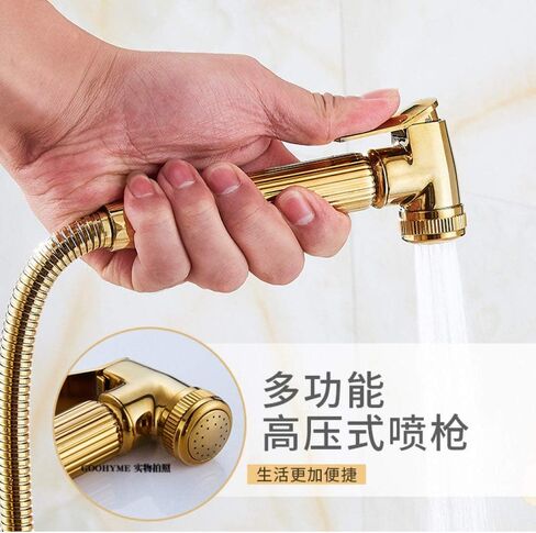 for Supercharged Gold Toilet Head Hose Unique Connection Hose,Premium Stainless Steel Best for Cloth Diaper Sprayer,Hand Heldfor Shattaf Shower in Saudi Arabia