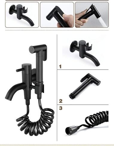Brass Toilet Sprayer Full Pressure and Leakproof HandheldToilet Sprayer Kit | Hand Held Cloth Diaper Sprayer for Toilet | Easy to Install Bathroom Diaper Sprayer W in Saudi Arabia