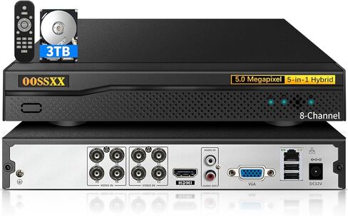 5.0MP HD Digital Video Recorder 16-Channel 5-in-1 Hybrid Capability Security DVR Recorder AHD/Analog/TVI/CVBS/IP Security Camera System Video Surveillance, Max to 6TB (NO HDD Included) in Saudi Arabia