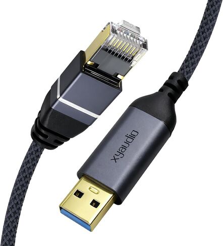 كابل إيثرنت إلى USB 3.0 A، كابل شبكة USB نحيف إلى RJ45 Gigabit Internet LAN، متصل مباشرة، متوافق مع الكمبيوتر المحمول، الكمبيوتر المكتبي، المحول، 10 أقدام/1pk in Kuwait
