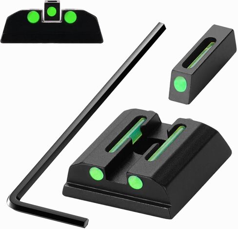 Fiber Optic Green Red Sights for Taurus G2C G2S G3 w/o PT111 G2 PT140 G2 709 740 TX22 No Tritium Sights Set with Assembly Tools in Kuwait