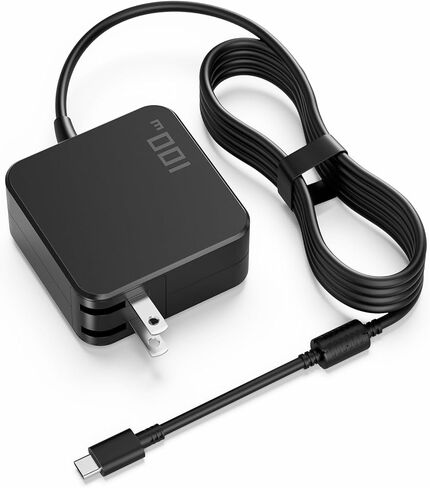 100W USB-C PD Laptop Charger - Fast USB-C Power Adapter Compatible with MacBook Pro/Air, Lenovo ThinkPad/Yoga, HP Spectre/Envy, Dell XPS/Latitude, ASUS/Acer — Compact Size, Not MagSafe in Saudi Arabia