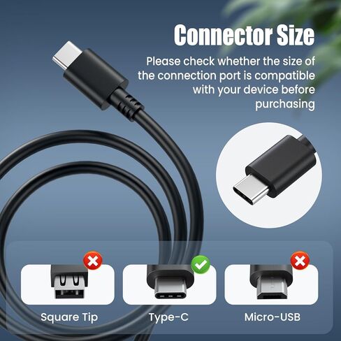 100W USB-C PD Laptop Charger - Fast USB-C Power Adapter Compatible with MacBook Pro/Air, Lenovo ThinkPad/Yoga, HP Spectre/Envy, Dell XPS/Latitude, ASUS/Acer — Compact Size, Not MagSafe in Saudi Arabia