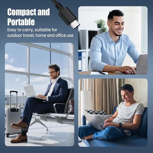 100W USB-C PD Laptop Charger - Fast USB-C Power Adapter Compatible with MacBook Pro/Air, Lenovo ThinkPad/Yoga, HP Spectre/Envy, Dell XPS/Latitude, ASUS/Acer — Compact Size, Not MagSafe in Saudi Arabia