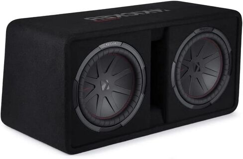 Harmony Audio Kicker 48DCWR122 Dual 12" CompR Series Sub 1000W RMS Loaded Subwoofer Box Bundle with Harmony HA-A400.1 Amplifier & Amp Kit in Saudi Arabia