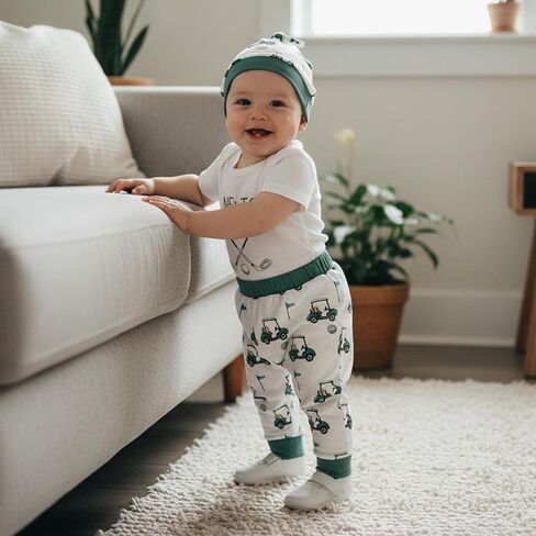 Newborn Baby Boy Baseball Outfit Short Sleeve New Player In Town Romper Pants Hat 3Pcs Cute Infant Spring Clothes in Saudi Arabia