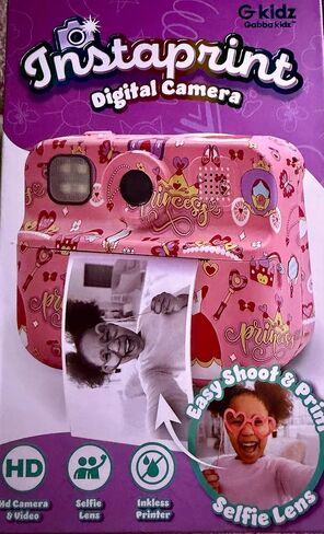 Instaprint Digital Camera for Kids with Selfie Lens, Neck Strap, Fun Filters and Frames, Includes 3 Refillable Rolls in Saudi Arabia