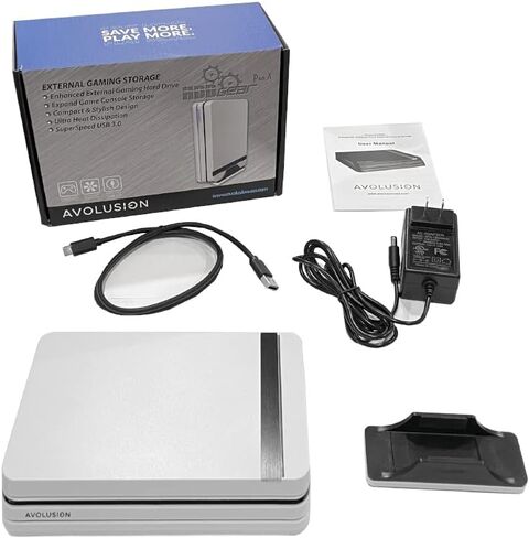 Avolusion PRO-X (White) 2TB USB 3.0 External Gaming Hard Drive for PS5 Game Console - 2 Year Warranty in Saudi Arabia