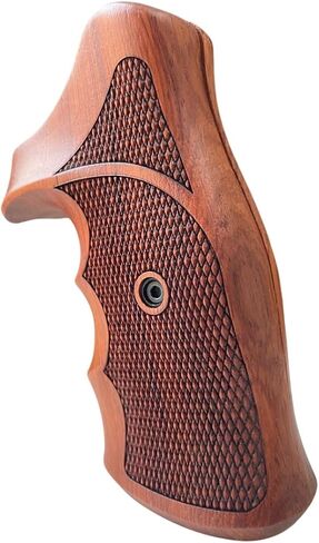 جديد! استنساخ مقابض Padauk الخشبية المتوافقة مع 5&W، N Frame Square Butt، كل المدقق مغلق من الخلف in Kuwait