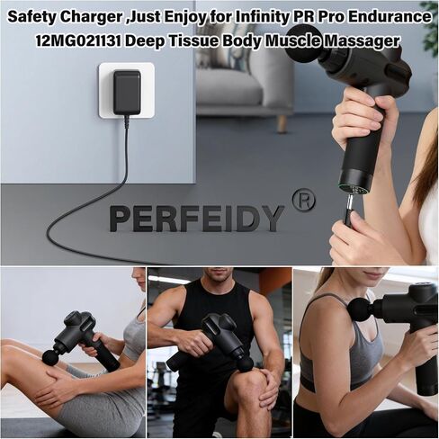 سلك طاقة شاحن 26 فولت لجهاز Infinity PR Pro Endurance 12MG021131 جهاز تدليك عضلات الجسم العميق للأنسجة جهاز تدليك إيقاعي لاسلكي، محول طاقة تيار متردد/تيار مستمر مدرج في قائمة UL in Kuwait