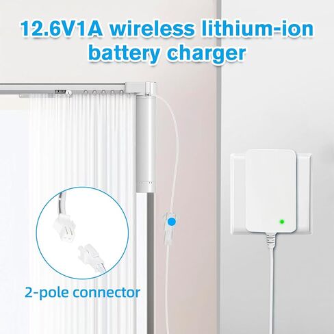 12.6V 1A Power Supply Charger for DC Motors #MTDCB-Charge Acmeda Recharger Compatible with All Rollease Automate Li-ion, Motorized Electric Roller Blinds Shades Charger in Saudi Arabia
