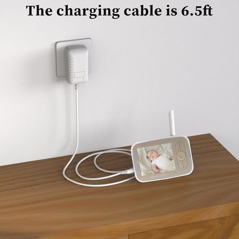 Universal 5V Charger for Infant Optics DXR-8 / DXR-8 Pro Baby Monitor Unit, DXR8 Pro 5" and D XR 8 3.2" Screen Parent Handheld Monitor Power Cord, Baby Monitors Round-Pin Adapter with 6.5Ft Cord in Saudi Arabia