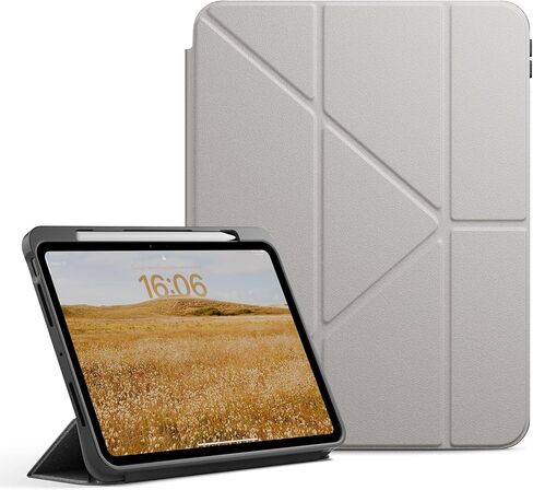 حافظة Native Union النشطة لجهاز iPad - حافظة متينة خفيفة الوزن 4 في 1 مع ظهر TPU غير لامع - حامل أقلام Apple - غطاء مغناطيسي متوافق مع وظيفة التنبيه / السكون التلقائي (الحجر الرملي) in Saudi Arabia
