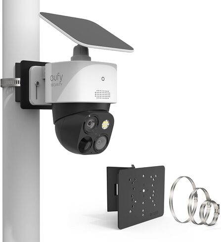 No-Drill Security Camera Pole Mount, Universally for eufy SoloCam S340/SoloCam E30, AOSU SolarCam D1 SE/Max, SEHMUA 2K/ Reolink Argus PT Camera, ANSQUE GU01/SA01, Tapo Outdoor Pan/Tilt (White) in Saudi Arabia