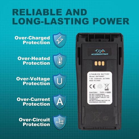 NNTN4497CR NNTN4497DR NNTN4496 3350mAh Type-C USB-C Replacement battery Compatible with motorola CP040 CP140 CP150 CP160 CP180 CP200 CP200D CP250 CP380 PR400 EP450 EP450S DEP450 GP3688 GP3188 Radios in Saudi Arabia