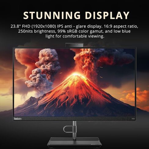 كمبيوتر لينوفو ثينك سنتر نيو 30A الكل في واحد، شاشة 23.8 بوصة فل اتش دي، انتل i7-13620H، ذاكرة الوصول العشوائي 16 جيجا، 512 جيجا اس اس دي، انتل الترا اتش دي جرافيك، كاميرا ويب اتش دي، واي فاي 6، ويندوز 11، اسود (متجدد) in Kuwait