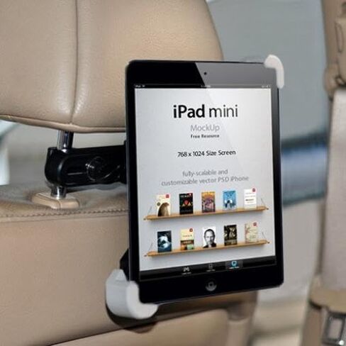 Car Headrest Mount Holder Seat Back Compatible with Amazon Fire HD 10 Kids (13th Gen 2023)/Fire Max 11 (13th Gen 2023), Cradle Swivel Tablet Dock in Saudi Arabia
