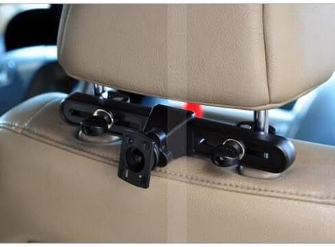 Car Headrest Mount Holder Seat Back Compatible with Amazon Fire HD 10 Kids (13th Gen 2023)/Fire Max 11 (13th Gen 2023), Cradle Swivel Tablet Dock in Saudi Arabia