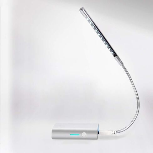 Uonlytech USB بالطاقة مصباح ليلي LED مستويات سطوع الرقبة للعين للاستخدام المكتبي والكمبيوتر المحمول والسرير الفضي in Kuwait